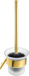 Ершик настенный Deante Silia, форма округлая, латунь/стекло, ерш/щетка для туалета/унитаза, туалетный, цвет золото