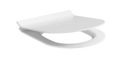 Крышка-Сиденье для унитаза Cersanit CITY DPL EO slim 36,5х4,7х45,3 см, дюропласт ультратонкое, цвет белый, микролифт (плавное закрывание), с легкосъемным механизмом, антибактериальное