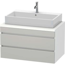 Тумба под раковину для консоли/столешницы Duravit DuraStyle 90х54,8х51,2 см, подвесная, ДСП, цвет: бетонно-серый/белый матовый, 2 выдвижных ящика, прямоугольная