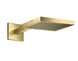 Верхний душ AXOR ShowerCollection 240/240 1jet с держателем, настенный монтаж, квадратный, с 1 режимом, размер 24х24 см, металлический, цвет: полированная медь, для душа/ванной