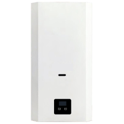 Газовая колонка GasLine E11 (водонагреватель газовый) настенный, вертикальный, 21 кВт, 11 л/мин, 565х290х221 мм, (цвет белый, прямоугольный, плоский) с нижней подводкой