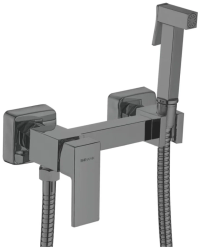 Гигиенический душ SHEVANIK со смесителем/лейкой, для унитаза/биде, однорычажный, наружного монтажа, настенный, керамический, латунь, цвет графит