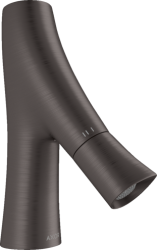 Смеситель для раковины Axor Starck Organic 50, для холодной воды, одновентильный, фиксированный излив, длина излива 10,9 см, керамический, латунь, цвет: шлифованный черный хром, без сливного набора