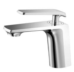 Смеситель для раковины/умывальника VIEIR, однорычажный, неповоротный, керамический, длина излива 121 мм, латунь, цвет хром