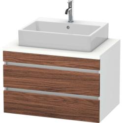 Тумба под раковину для консоли/столешницы Duravit DuraStyle 80х54,8х51,2 см, подвесная, ДСП, цвет: орех темный/белый матовый, 2 выдвижных ящика, прямоугольная