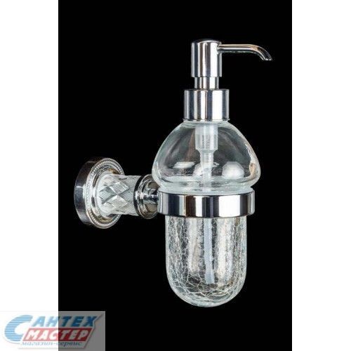 Дозатор для жидкого мыла Boheme Murano Crystal настенный хром 10912-CRST-CH