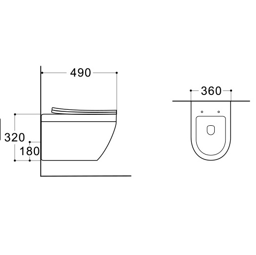 Унитаз подвесной Aquatek Лея, белый, горизонтальный (в стену) выпуск, с быстросъемным сиденьем микролифт, дюропласт, безободковый, смыв торнадо, под скрытый бачок