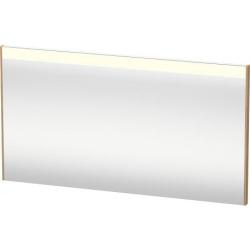 Зеркало Duravit Brioso, 132х70х4,5 см с LED/ЛЕД-подсветкой, прямоугольное, подвесное/настенное, цвет рамы: дуб европейский, сенсорный выключатель, диммер, для ванной