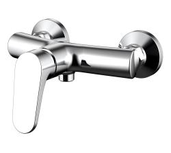 Смеситель для душа Bravat Eler, настенный, однорычажный, без излива, керамический, латунь, цвет хром