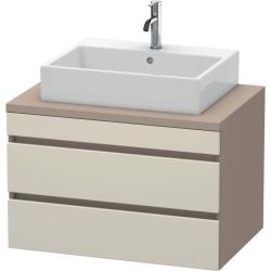 Тумба под раковину для консоли/столешницы Duravit DuraStyle 80х54,8х51,2 см, подвесная, ДСП, цвет: серо-коричневый/базальт, 2 выдвижных ящика, прямоугольная