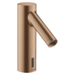 Смеситель для раковины AXOR Starck 90, электронный, сенсорный, инфракрасный, фиксированный излив, длина 10,3 см, латунь, цвет шлифованное красное золото, питание от сети 230V, без регулировки температуры