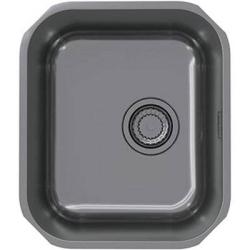 Мойка кухонная ALVEUS VARIANT MONARCH 40 ANTHRACITE 34х40х18,5 см, слив 90, врезная под столешницу, нержавеющая сталь с PVD покрытием, прямоугольная, цвет антрацит, без отверстия под смеситель