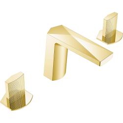 Смеситель для раковины/умывальника Boheme Venturo, двухвентильный, неповоротный, керамический, длина излива 152 мм, латунь, цвет золото матовое