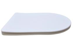 Cиденье для унитаза Aquatek Классик 46х36х3,4 см дюропласт, цвет белый, с крышкой, быстросъемное, микролифт (SoftClose), крепление