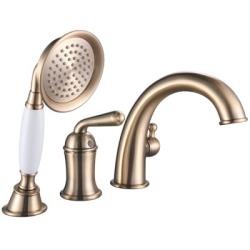 Смеситель для ванны/душа ROSE на борт ванны, встраиваемый, однорычажный, неповоротный, длина 180 мм, латунь, цвет бронза