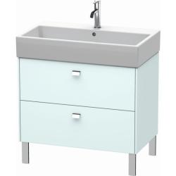Тумба под раковину Duravit Brioso, 78,4х45,9х57 см, напольная, цвет: светло-голубой/хром, 2 выдвижных ящика, ДСП, прямоугольная, левая/правая, в ванную комнату