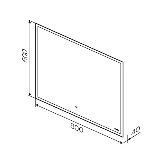 Зеркало AM.PM Spirit 2.0, 800х40х600 мм, с LED/ЛЕД-подсветкой, прямоугольное, с антизапотеванием сенсорное, для ванны, навесное/подвесное/настенное