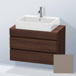 Тумба под раковину для консоли/столешницы Duravit DuraStyle 80х47,8х51,2 см, подвесная, ДСП, цвет: каштан темный/базальт, 2 выдвижных ящика, прямоугольная
