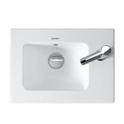 Раковина DURAVIT ME by Starck WonderGliss, 43х30х15 см, подвесная, прямоугольная, санфарфор, цвет белый шелковисто-матовый, с 1 отверстием под смеситель, антигрязевое покрытие, без перелива