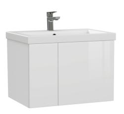 Тумба под раковину Cersanit COLOUR 60 для COMO 60, подвесная, цвет белый, 2 распашных ящика, прямоугольная