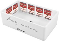 Мойка кухонная Omoikiri Mikura 76-Warhol, 76х46 см, врезная/фронтальная, керамическая (Natceramic), прямоугольная, цвет белый, без отверстия под смеситель, без крыла, без слив-перелива