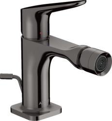 Смеситель для биде Axor Citterio M однорычажный, керамический, фиксированный излив, длина 11,6 см, латунь, цвет полированный черный хром, без шланга/лейки, с донным клапаном