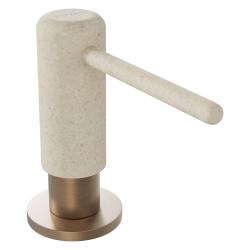 Дозатор для жидкого мыла TopZero, цвет Jasmine, встраиваемый, для кухонных моек, латунь/гранит, емкость дозатора объемом 300 мл, устанавливается на мойку