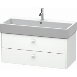 Тумба под раковину Duravit Brioso, 78,4х45,9х44,2 см, подвесная, 2 выдвижных ящика, ДСП, цвет: белый матовый, шкафчик навесной, механизм доводчика, прямоугольная, правая/левая, в ванную комнату