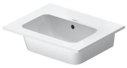 Раковина DURAVIT ME by Starck, WonderGliss 53х43х18 см, подвесная, прямоугольная, санфарфор, цвет белый шелковисто-матовый, с 1 отверстием под смеситель, антигрязевое покрытие, слив/перелив