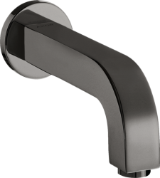 Излив для ванны Axor Citterio, без переключателя на душ, настенный, неповоротный, латунь, цвет: полированный черный хром, квадратный, длина излива 16,5 см, встраиваемый/встроенный, для смесителя/ванны/ванной/душевой, без смесителя