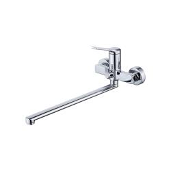 Смеситель для ванны/душа IDDIS Parker однорычажный, настенный, поворотный, керамический картридж, длина излива 350 мм, латунь, цвет хром PARSB02i10WA