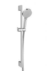 Душевой гарнитур Hansgrohe Vernis Blend Vario cо штангой Crometta 650, комплект: ручной душ/душевая штанга 65 см/шланг для душа/ползунок, латунь/пластик, цвет хром