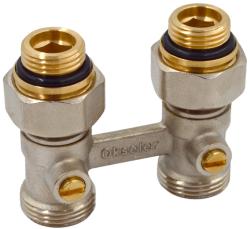 Узел нижнего подключения прямой Okseler 3/4"нр.х1/2"нр. для стального радиатора отопления, двухтрубной системы Узел нижнего подключения прямой Okseler 3/4"нр.х1/2"нр. для стального радиатора отопления, двухтрубной системы