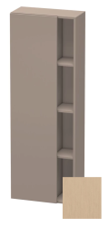 Пенал Duravit DuraStyle, 50x24x140 см, подвесной, (левый), с дверцей, с закрытыми/открытыми полками, цвет: натуральный дуб/базальт, в ванную комнату