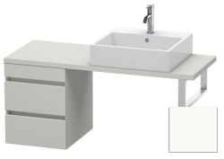 Тумба/шкафчик для консоли/столешницы Duravit DuraStyle под раковину 40х47,8х51,2 см, подвесная, ДСП, цвет: бетонно-серый/белый матовый, 2 выдвижных ящика, прямоугольная