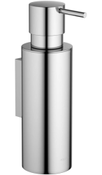 Дозатор Aquatek Оберон для жидкого мыла, с держателем, настенный, латунь/нержавеющая сталь, цвет хром, для ванной