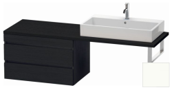 Тумба/шкафчик для консоли/столешницы Duravit DuraStyle под раковину 80х54,8х51,2 см, подвесная, ДСП, цвет: дуб черный/белый матовый, 2 выдвижных ящика, прямоугольная