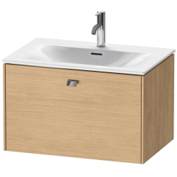 Тумба под раковину для консоли/столешницы Duravit Brioso 72х48х44,2 см, подвесная, ДСП, цвет: натуральный дуб/хром, 1 выдвижной ящик, прямоугольная