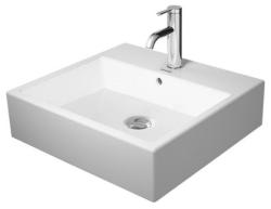 Раковина DURAVIT Vero Air WonderGliss 70х47х16,5 см, подвесная, прямоугольная, санфарфор, шлифованная, цвет белый, без отверстия под смеситель, антигрязевое покрытие, слив/перелив