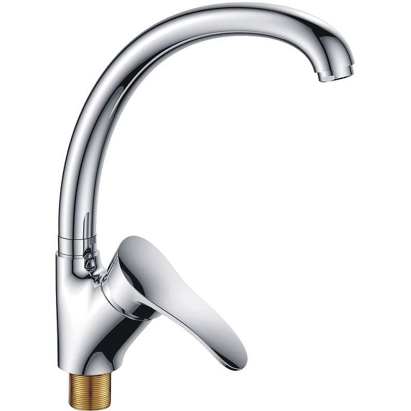 Смеситель для кухни/мойки HAIBA CRON однозахватный, поворотный, длина 238 мм, силумин, цвет хром