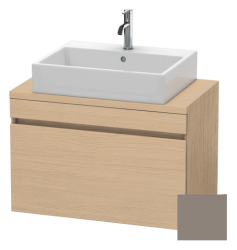 Тумба под раковину для консоли/столешницы Duravit DuraStyle 80х47,8х51,2 см, подвесная, ДСП, цвет: натуральный дуб/базальт, 1 выдвижной ящик, прямоугольная