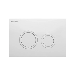 Кнопка смыва Am.Pm ErgoFit L белая глянцевая, клавиша управления для сливного бачка, инсталляции унитаза, двойная, механическая, панель, универсальная, размер 250х160х10 мм
