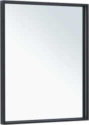 Зеркало Allen Brau Liberty 70х85х7 см с подсветкой, сенсорный выключатель, прямоугольное, подвесное/настенное, цвет рамы черный браш, для ванной комнаты
