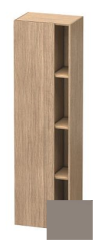 Пенал Duravit DuraStyle, 50x36x180 см, подвесной, (левый), с дверцей, с закрытыми/открытыми полками, цвет: дуб европейский/базальт, в ванную комнату