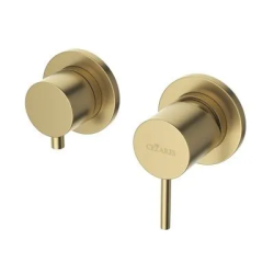 Смеситель для душа Cezares Leaf, встраиваемый, на 3 выхода, однорычажный, без излива, керамический, латунь, внутренний (скрытый монтаж), цвет Sunrise