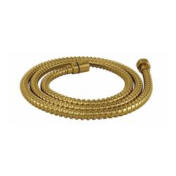Шланг для душа WasserKRAFT Aisch, 120 см, 1/2” и 1/2”  для душа/лейки/ванны, без лейки, внутренняя резьба, ПВХ, в стальной оплетке, цвет золото матовое