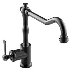 Смеситель для кухни/мойки TopZero, цвет титан, однорычажный, с высоким/низким изливом, высота излива 205 см, из латуни