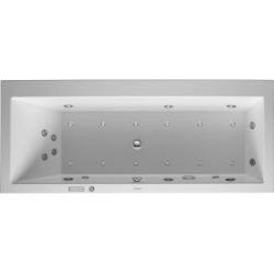 Ванна Duravit Starck 160х70 см гидромассажная, встраиваемая/пристенная, акриловая, цвет: белый, с ножками/сливом-переливом, без фронтальной панели, прямоугольная, с системой гидромассажа Combi-System E, с одним наклоном для спины
