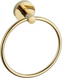Полотенцедержатель REA MIST кольцо настенный, металлический, форма кольцо, для полотенец в ванную/туалет/душевую кабину, цвет золото