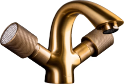 Смеситель для раковины/умывальника Boheme Royal Cristal, двухвентильный, неповоротный, керамический, длина излива 116 мм, латунь, цвет бронза